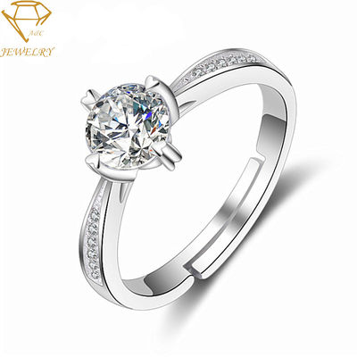 3A zirconita Sterling Silver Custom Wedding Rings para mulheres