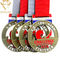 Medalhas antigas do campeonato dos troféus do metal com fita