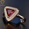 Diamond Engagement Women 18k personalizou o anel de prata