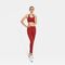2 partes do Sportswear vermelho das mulheres do OEM ajustam o equipamento sem emenda do exercício da ioga
